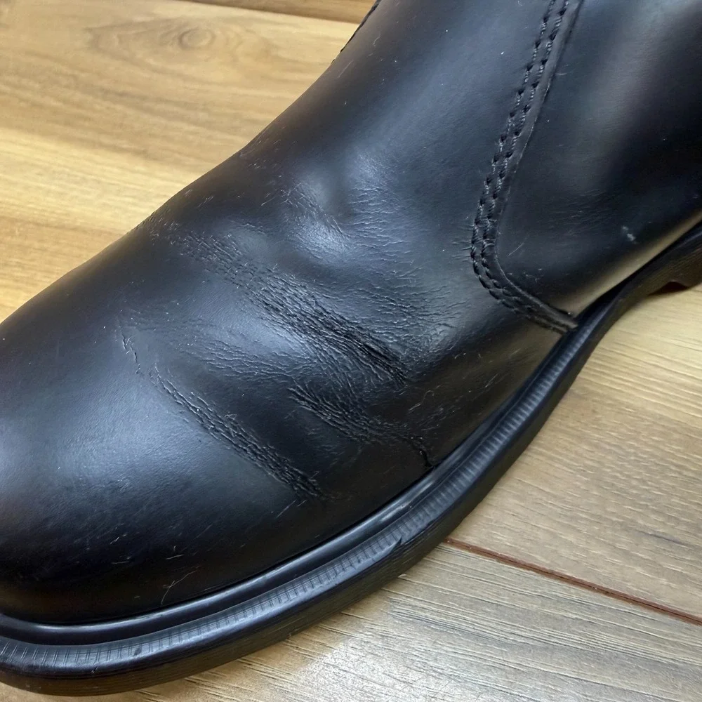 Dr Martens Chelsea Boots Womens 8 Black Leather 2976 Modern Casual Punk Metal